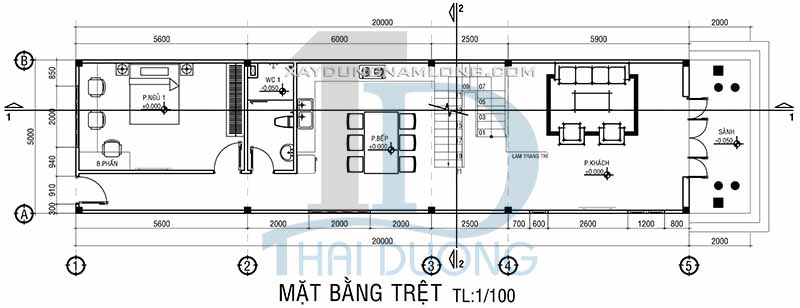 Bản vẽ móng cọc nhà phố