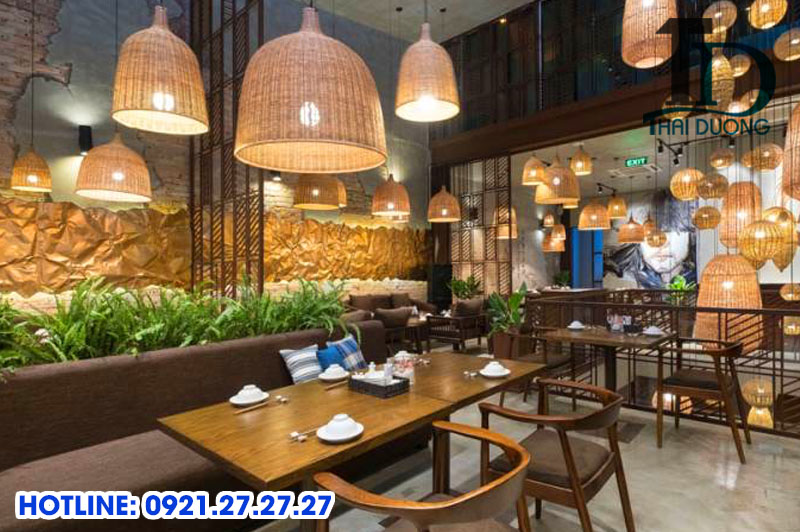 Ý tưởng trang trí quán cafe bằng nguyên liệu tre trúc đẹp mắt