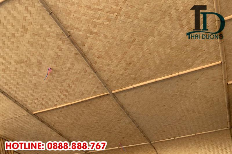 Cót ép tre ốp trần trang trí